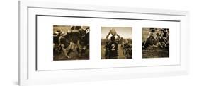 Rugby Game Triptych-Pete Kelly-Framed Giclee Print