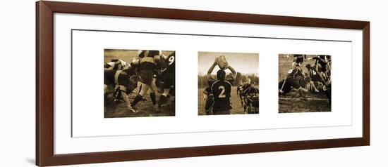 Rugby Game Triptych-Pete Kelly-Framed Giclee Print