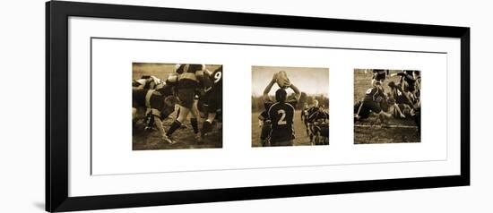 Rugby Game Triptych-Pete Kelly-Framed Giclee Print