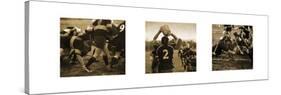 Rugby Game Triptych-Pete Kelly-Stretched Canvas