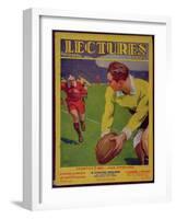 Rugby, Illustration from the Cover of 'Lectures Pour Tous', 1932-null-Framed Premium Giclee Print