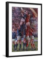 Rugby International, Wales V Scotland-Gareth Lloyd Ball-Framed Giclee Print