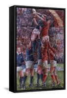 Rugby International, Wales V Scotland-Gareth Lloyd Ball-Framed Stretched Canvas