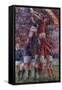 Rugby International, Wales V Scotland-Gareth Lloyd Ball-Framed Stretched Canvas