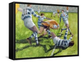 Rugby Match: Australia v Argentina in the World Cup, 1991-Gareth Lloyd Ball-Framed Stretched Canvas