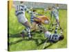 Rugby Match: Australia v Argentina in the World Cup, 1991-Gareth Lloyd Ball-Stretched Canvas