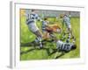 Rugby Match: Australia v Argentina in the World Cup, 1991-Gareth Lloyd Ball-Framed Giclee Print