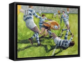 Rugby Match: Australia v Argentina in the World Cup, 1991-Gareth Lloyd Ball-Framed Stretched Canvas