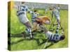 Rugby Match: Australia v Argentina in the World Cup, 1991-Gareth Lloyd Ball-Stretched Canvas