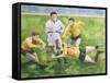 Rugby Match: England v Australia in the World Cup Final, 1991, Will Carling Being Tackled-Gareth Lloyd Ball-Framed Stretched Canvas