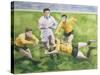 Rugby Match: England v Australia in the World Cup Final, 1991, Will Carling Being Tackled-Gareth Lloyd Ball-Stretched Canvas