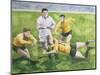 Rugby Match: England v Australia in the World Cup Final, 1991, Will Carling Being Tackled-Gareth Lloyd Ball-Mounted Giclee Print