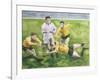 Rugby Match: England v Australia in the World Cup Final, 1991, Will Carling Being Tackled-Gareth Lloyd Ball-Framed Giclee Print