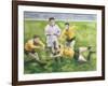 Rugby Match: England v Australia in the World Cup Final, 1991, Will Carling Being Tackled-Gareth Lloyd Ball-Framed Giclee Print