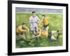 Rugby Match: England v Australia in the World Cup Final, 1991, Will Carling Being Tackled-Gareth Lloyd Ball-Framed Giclee Print