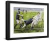 Rugby Match: England v New Zealand in the World Cup, 1991, Rory Underwood Being Tackled-Gareth Lloyd Ball-Framed Giclee Print