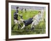 Rugby Match: England v New Zealand in the World Cup, 1991, Rory Underwood Being Tackled-Gareth Lloyd Ball-Framed Giclee Print