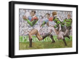 Rugby Match: Harlequins v Northampton, 1992-Gareth Lloyd Ball-Framed Premium Giclee Print