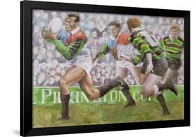 Rugby Match: Harlequins v Northampton, 1992-Gareth Lloyd Ball-Framed Giclee Print