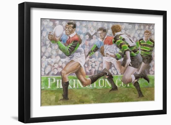 Rugby Match: Harlequins v Northampton, 1992-Gareth Lloyd Ball-Framed Giclee Print