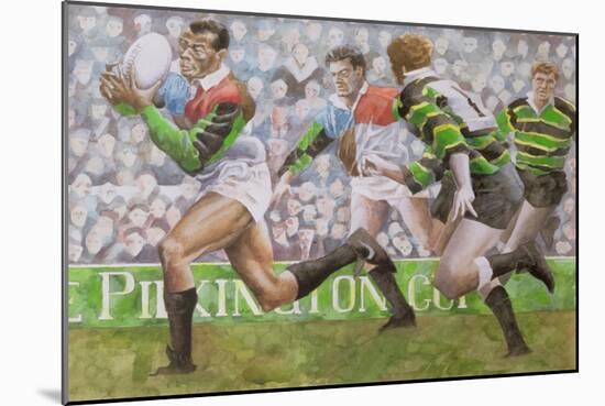 Rugby Match: Harlequins v Northampton, 1992-Gareth Lloyd Ball-Mounted Giclee Print