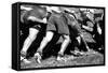 Rugby Match-Friday-Framed Stretched Canvas