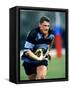 Rugby Player in Action, Paris, France-Paul Sutton-Framed Stretched Canvas