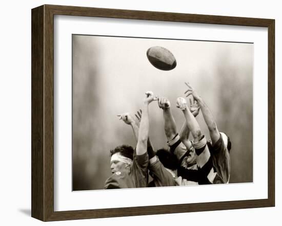 Rugby Player in Action, Paris, France-null-Framed Photographic Print