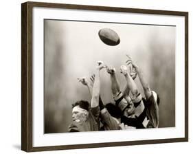 Rugby Player in Action, Paris, France-null-Framed Photographic Print