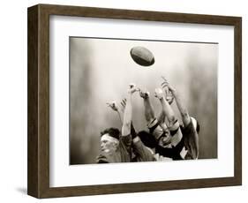 Rugby Player in Action, Paris, France-null-Framed Photographic Print