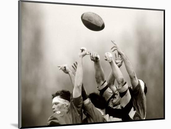 Rugby Player in Action, Paris, France-null-Mounted Photographic Print