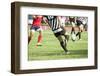 Rugby Player Kicking the Oval Ball-melis-Framed Photographic Print