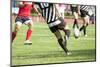 Rugby Player Kicking the Oval Ball-melis-Mounted Photographic Print