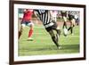 Rugby Player Kicking the Oval Ball-melis-Framed Photographic Print