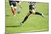 Rugby Player Legs Kicking the Oval Ball-melis-Mounted Photographic Print