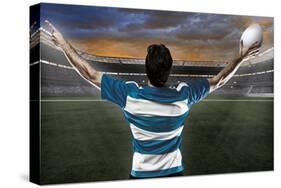 Rugby Player-Beto Chagas-Stretched Canvas