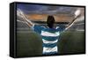 Rugby Player-Beto Chagas-Framed Stretched Canvas