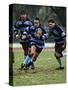 Rugby Players in Action, Paris, France-Paul Sutton-Stretched Canvas