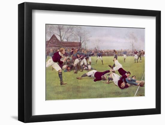 Rugby Try Scored 1897-Ernest Prater-Framed Photographic Print