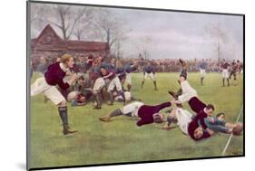 Rugby Try Scored 1897-Ernest Prater-Mounted Photographic Print