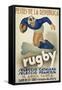 Rugby-null-Framed Stretched Canvas