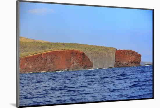 Rugged cliffs and shoreline on the South Shore of Lanai, Kaunoe'U, Hawaii, USA-Stuart Westmorland-Mounted Photographic Print