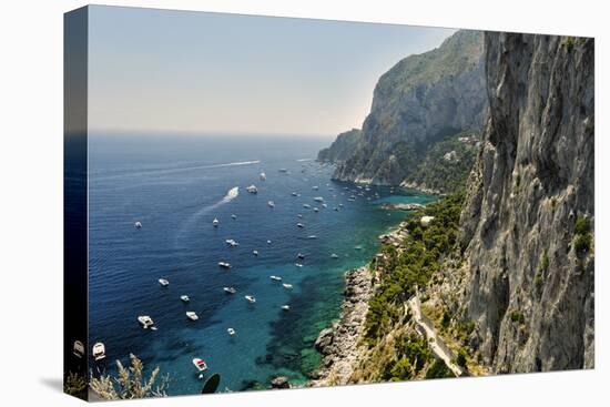 Rugged Coastline at Marina Piccola, Capri, Italy-George Oze-Stretched Canvas