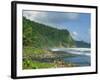 Rugged Coastline with Black Laval Sand Beach, Dominica, Windward Islands, West Indies, Caribbean-Murray Louise-Framed Photographic Print