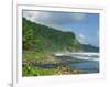 Rugged Coastline with Black Laval Sand Beach, Dominica, Windward Islands, West Indies, Caribbean-Murray Louise-Framed Photographic Print