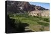 Rugged Landscapes and Green Patchwork Fields Near Shahr-E Zohak, Afghanistan, Asia-Alex Treadway-Stretched Canvas