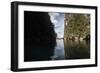 Rugged Limestone Islands Frame an Indonesian Pinisi Schooner-Stocktrek Images-Framed Photographic Print