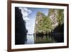 Rugged Limestone Islands Frame an Indonesian Pinisi Schooner-Stocktrek Images-Framed Photographic Print