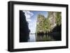 Rugged Limestone Islands Frame an Indonesian Pinisi Schooner-Stocktrek Images-Framed Photographic Print