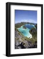 Rugged Limestone Islands Surround a Gorgeous Lagoon in Raja Ampat-Stocktrek Images-Framed Photographic Print